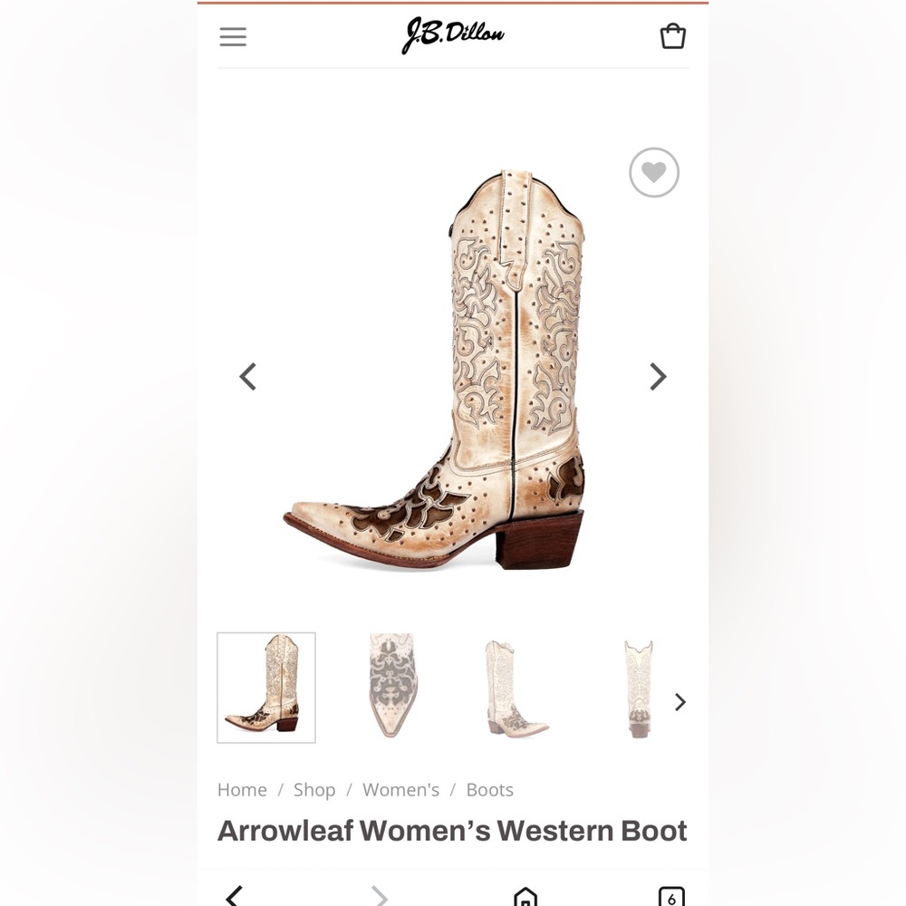 J.B. Dillon Arrowleaf cowgirl boots - Picture 8 of 16